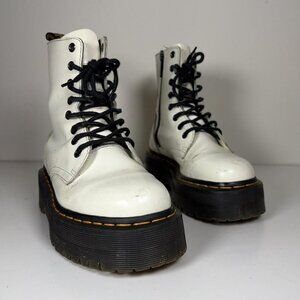White Dr. Marten Jadon Leather Boots